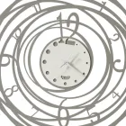 Round Wall Clock in Iron Decorated Design in 3 Colors - Doric Viadurini