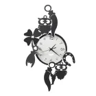 Round Design Iron Wall Clock with Fortuna Decorations - Tibio Viadurini