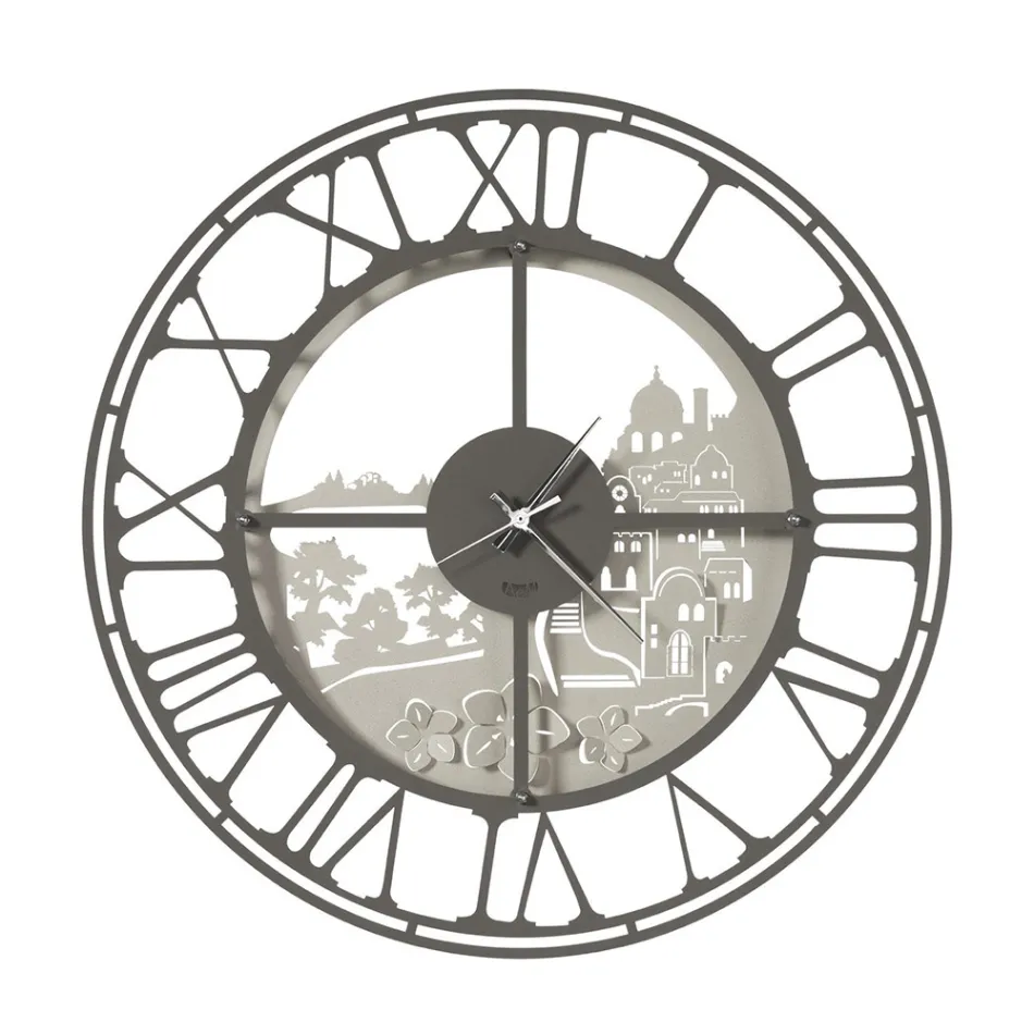 Round Wall Clock in Iron Italian Design 3 Finishes - Furio Viadurini
