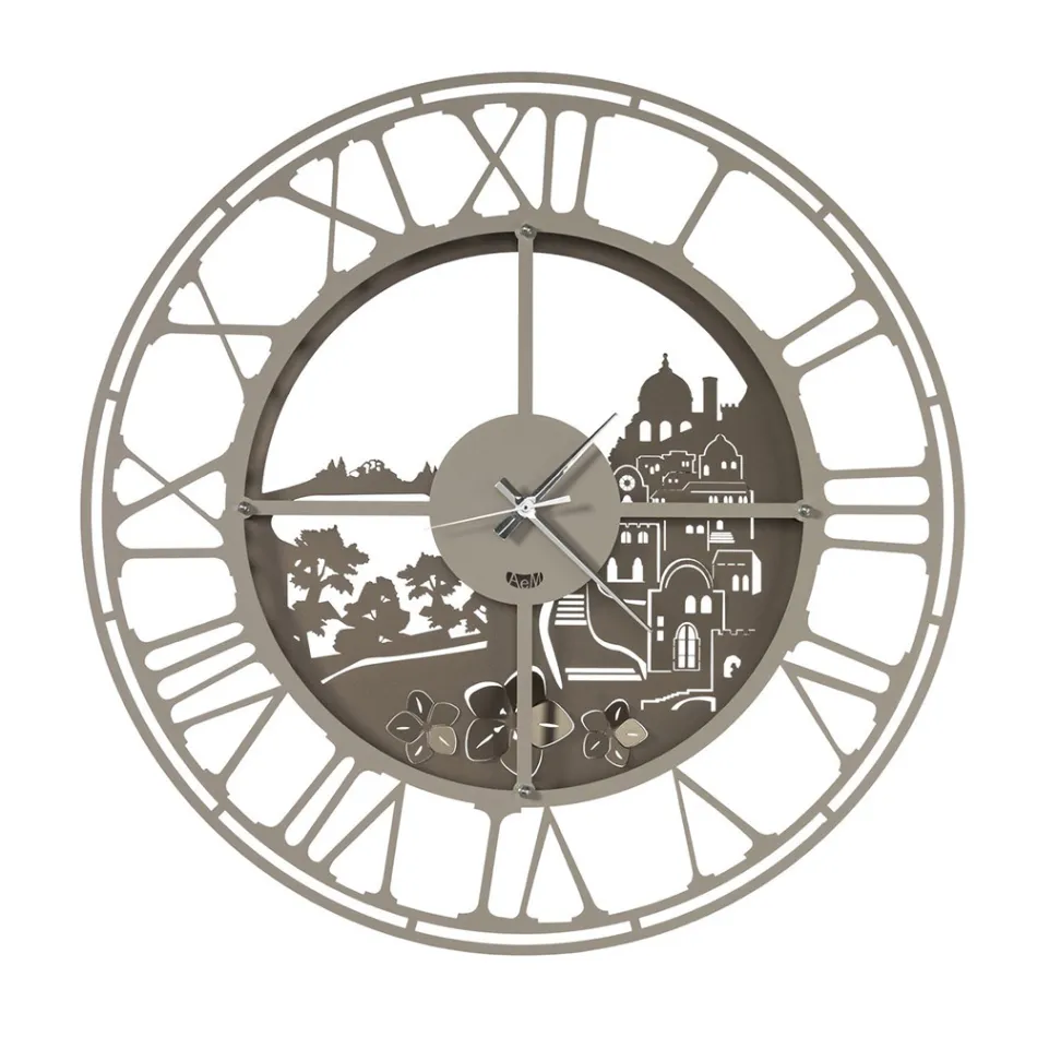 Round Wall Clock in Iron Italian Design 3 Finishes - Furio Viadurini