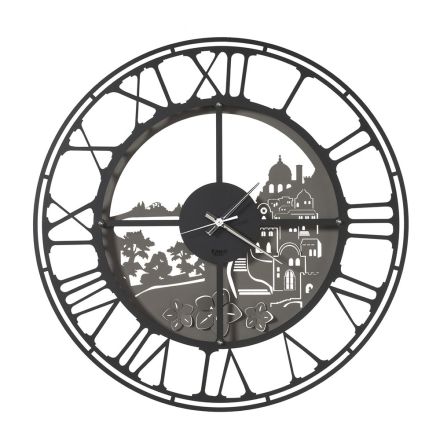 Round Wall Clock in Iron Italian Design 3 Finishes - Furio Viadurini