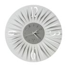 Round Wall Clock in Iron Three-Dimensional Design 2 Colors - Heco Viadurini