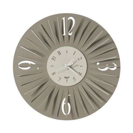Round Wall Clock in Iron Three-Dimensional Design 2 Colors - Heco Viadurini