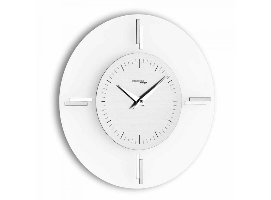 Round Wall Clock in Methacrylate and Aluminum Made in Italy - Syria Viadurini