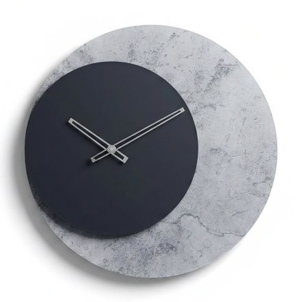 Elara Round Wall Clock in Printed Methacrylate Made in Italy Viadurini