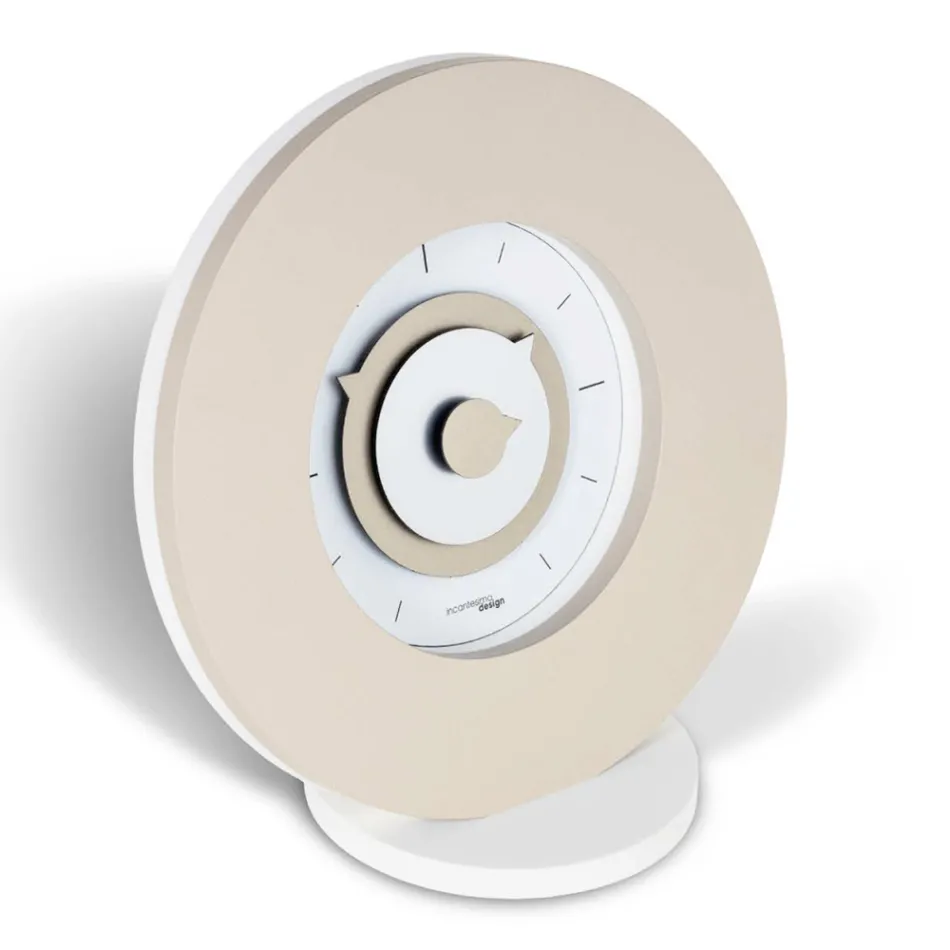 Table Clock in High Density Semi Expanded PVC Made in Italy - Pretty Viadurini