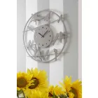 Large Wall Clock Modern Design in Round Colored Wood - Birds Viadurini