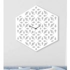 Large Design Wall Clock in White Dove Gray Green or Pink Wood - Tarto Viadurini
