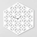 Large Design Wall Clock in White Dove Gray Green or Pink Wood - Tarto