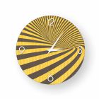 Wooden clock decorated with Azzio design, made in Italy Viadurini