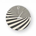 Design clock made of decorated wood Azzio, produced 100 % in Italy