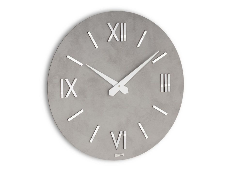 Clock in MDF and Polypropylene with Different Textures Made in Italy - Nice Viadurini