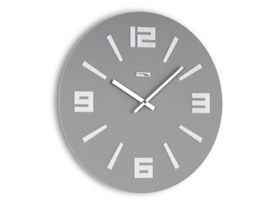 Clock in semi-foamed PVC and colored methacrylate Made in Italy - Common Viadurini