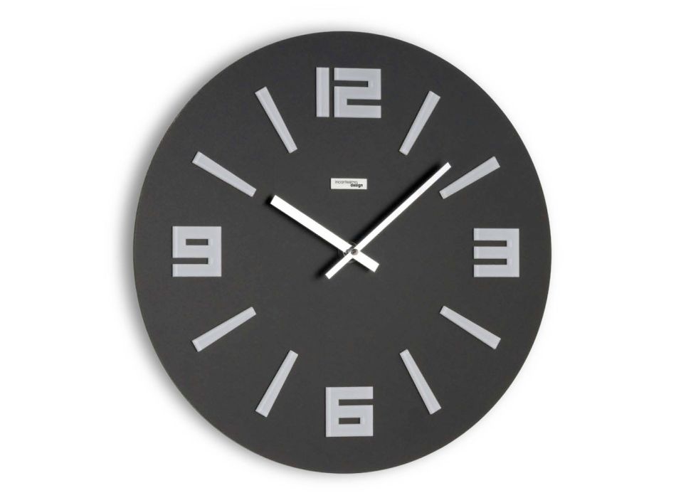 Clock in semi-foamed PVC and colored methacrylate Made in Italy - Common Viadurini