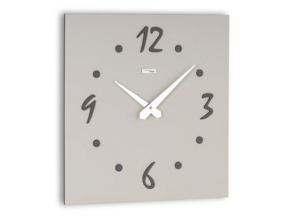 Wall Clock with Layered Pressed Linen Applications Made in Italy - Exact Viadurini