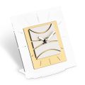 Square Table Clock in Transparent Methacrylate Made in Italy - Strange