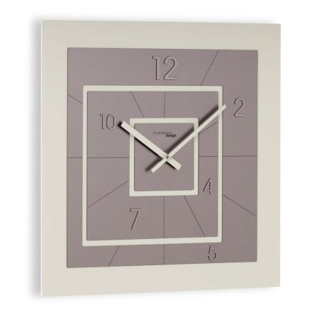 Square Clock in High Density Semi-Foamed PVC Made in Italy - Creative Viadurini