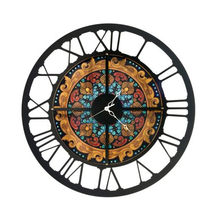 Clock Made of Iron in 3 Different Finishes Made in Italy - Wheat Viadurini