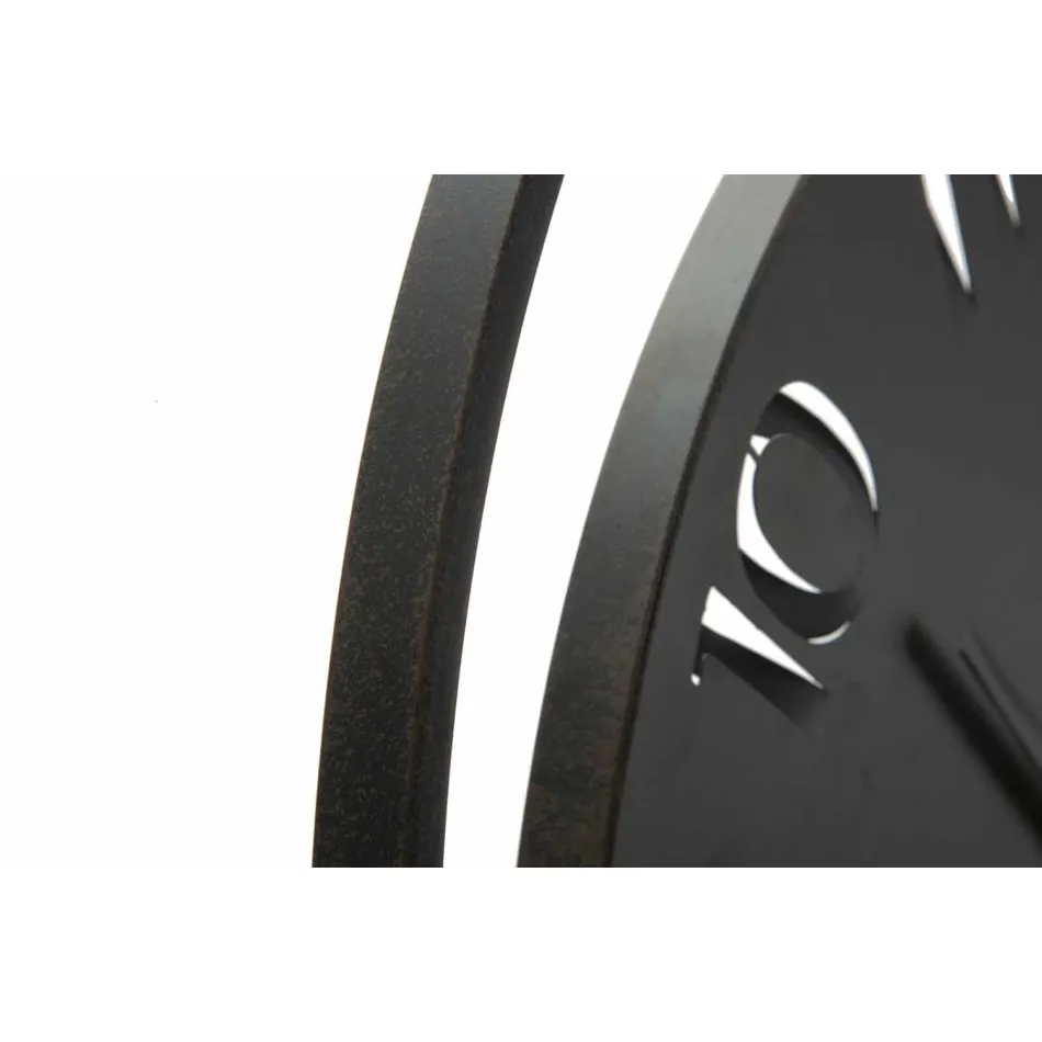 Round Wall Clock Diameter 60 cm Modern Iron - Beatrix Viadurini