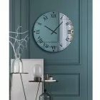 Round Wall Clock in Mirrored Crystal Made in Italy - Gear Viadurini