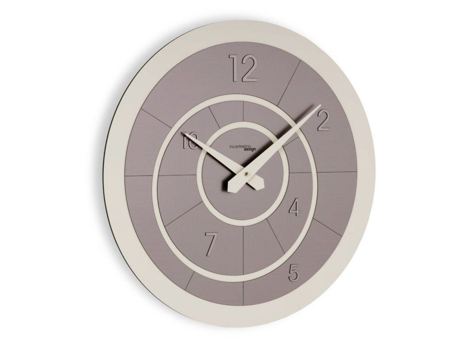 Round Clock in High Density Semi-Foamed PVC Made in Italy - Creative Viadurini