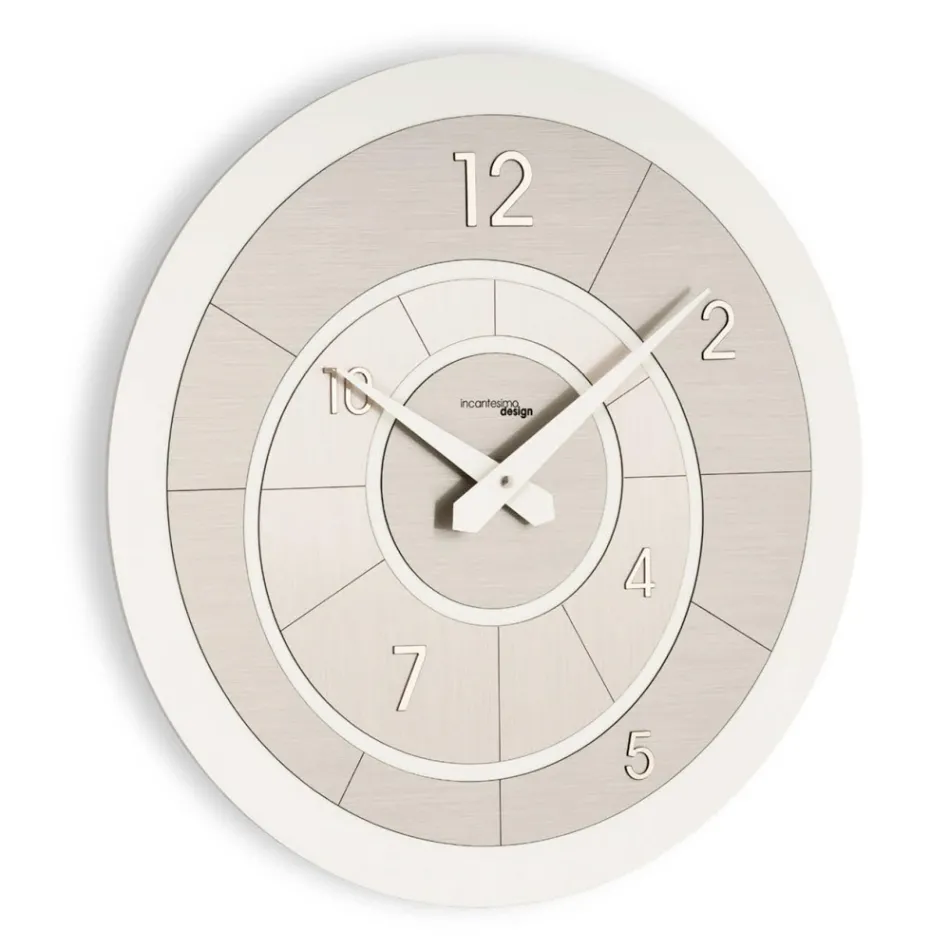 Round Clock in High Density Semi-Foamed PVC Made in Italy - Creative Viadurini