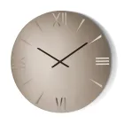 Round Mirrored Glass Clock with Laser-Engraved Numbers - Clelia Viadurini