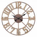 Round Wall Clock Modern Design in Iron and MDF - Taichi