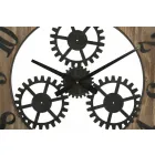 Modern Design Round Wall Clock in Iron and MDF - Gitta Viadurini