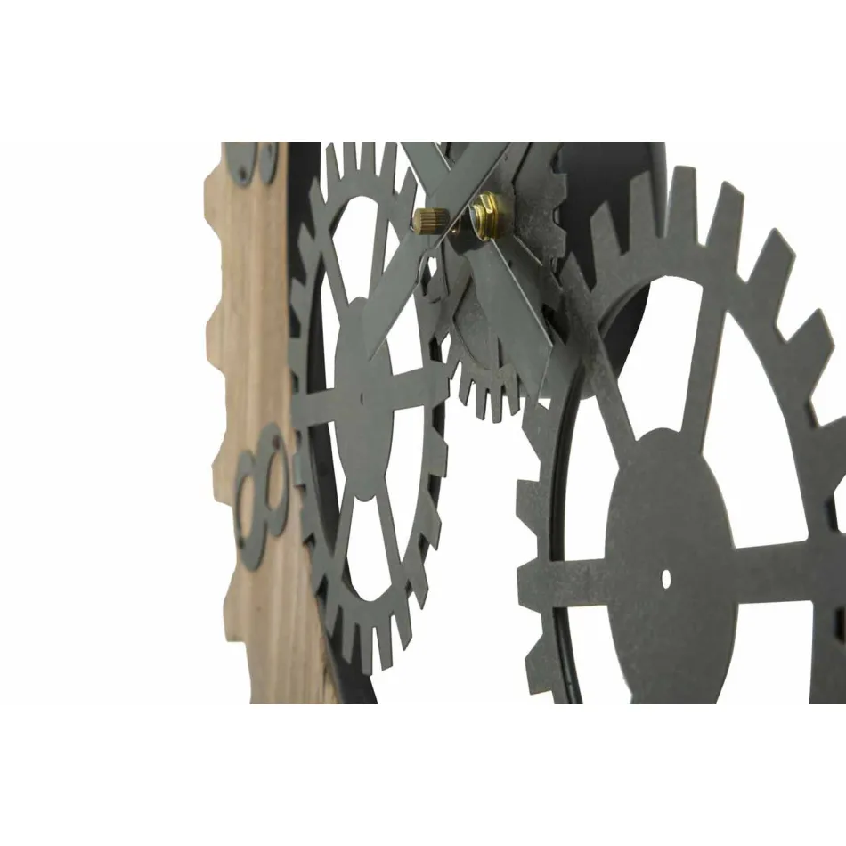 Modern Design Round Wall Clock in Iron and MDF - Gitta Viadurini