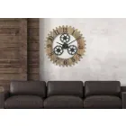 Modern Design Round Wall Clock in Iron and MDF - Gitta Viadurini