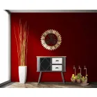 Modern Design Round Wall Clock in Iron and MDF - Gitta Viadurini