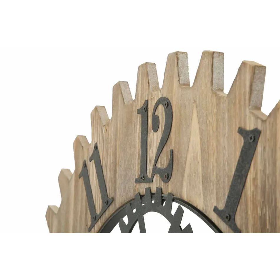 Modern Design Round Wall Clock in Iron and MDF - Gitta Viadurini