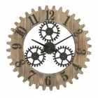 Modern Design Round Wall Clock in Iron and MDF - Gitta Viadurini