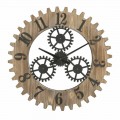 Modern Design Round Wall Clock in Iron and MDF - Gitta