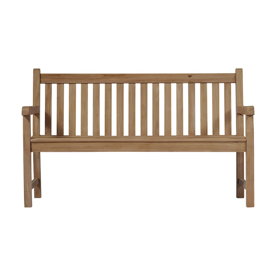 3 Seater Garden Bench Made of Teak Wood - Shelter Viadurini