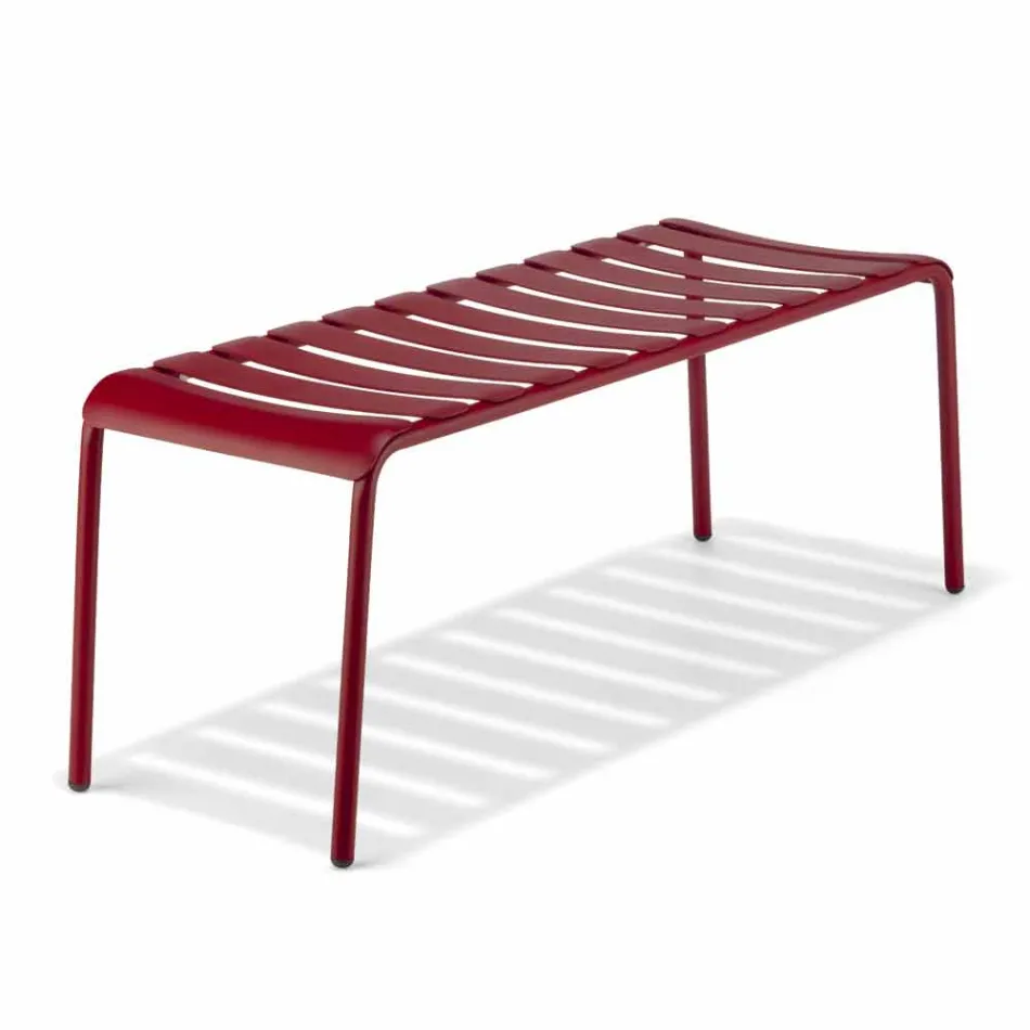 Low Bench in Outdoor Painted Aluminum, Made in Italy - Sybella Viadurini