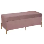 Bench with Container in Metal and Velvet of Different Finishes - Faro Viadurini