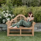 Outdoor Bench Made Entirely of Teak - Arrival Viadurini