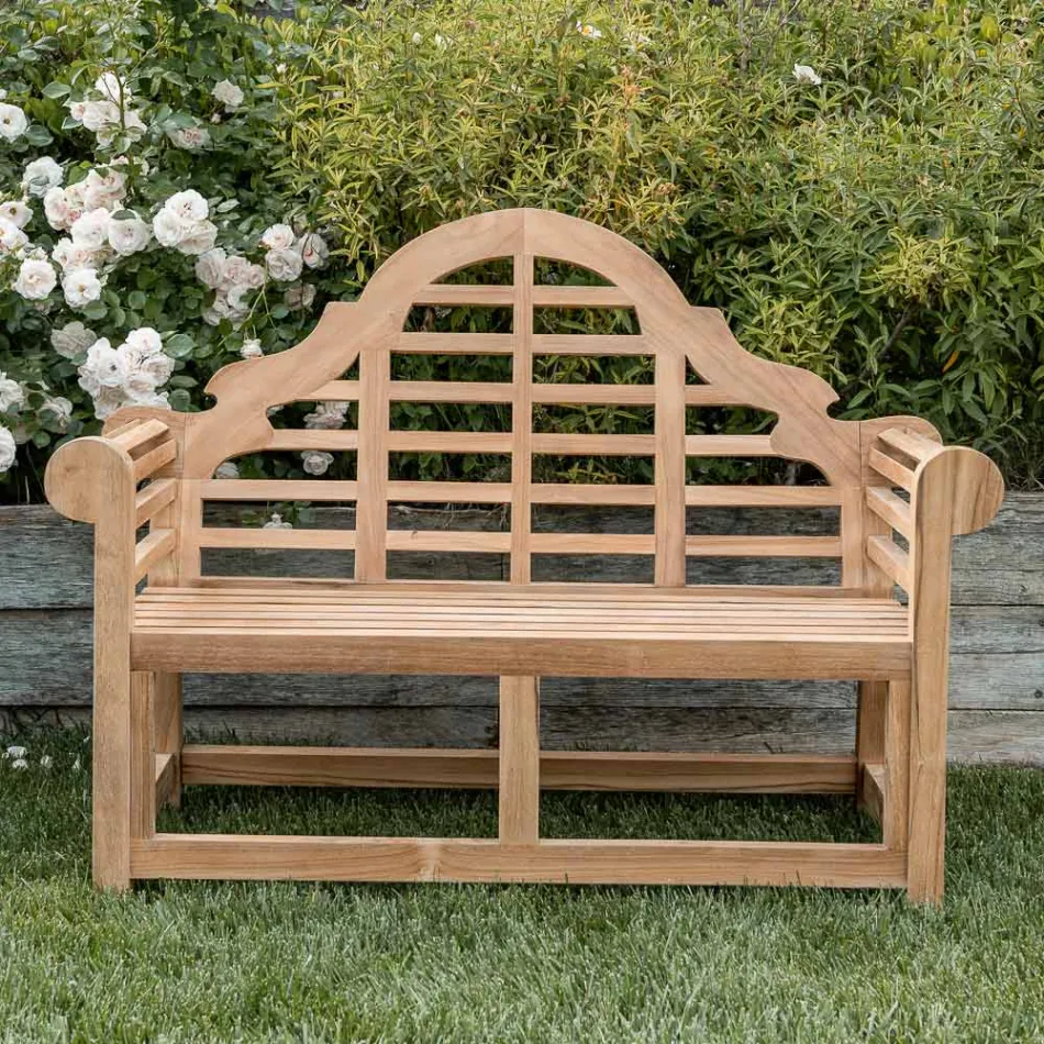 Outdoor Bench Made Entirely of Teak - Arrival Viadurini