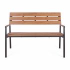 Garden Bench with Structure in Anthracite Aluminum, Homemotion - Isotta Viadurini