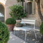 Stackable Garden Bench with Galvanized Steel Structure Made in Italy - Ralph Viadurini