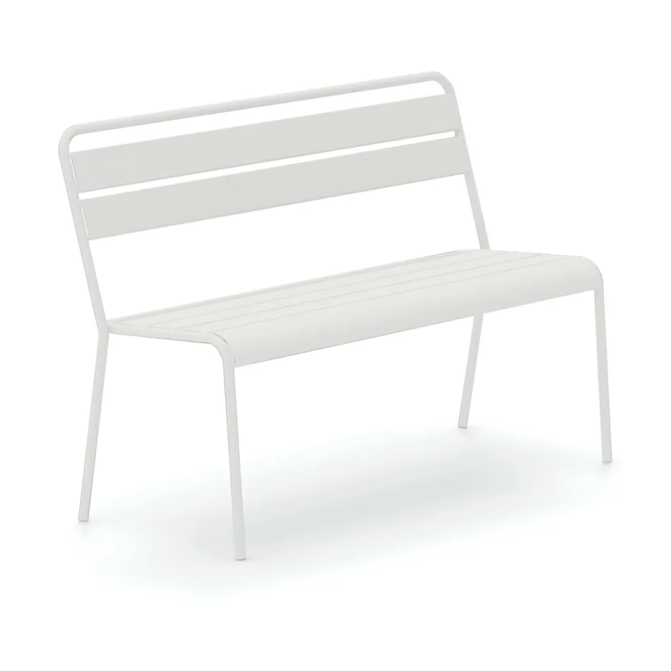 Stackable Garden Bench with Galvanized Steel Structure Made in Italy - Ralph Viadurini