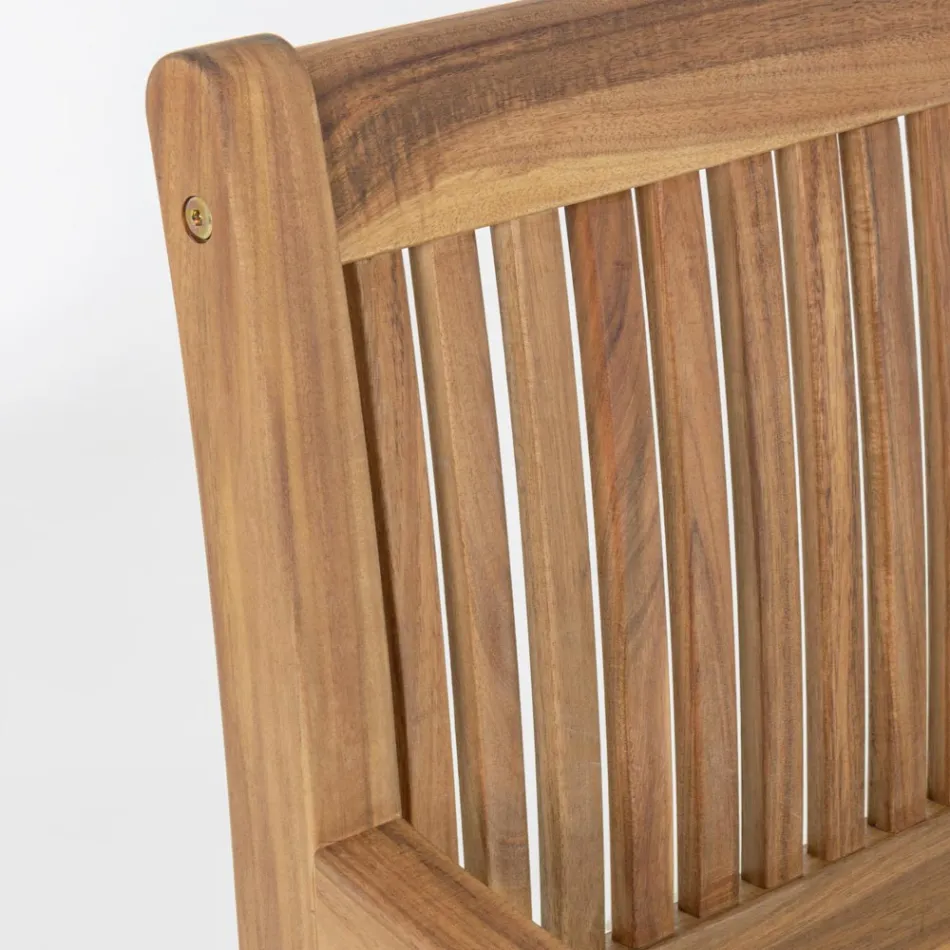 Design Garden Bench in Acacia Wood for Outdoors 2 or 3 Seats - Roxen Viadurini