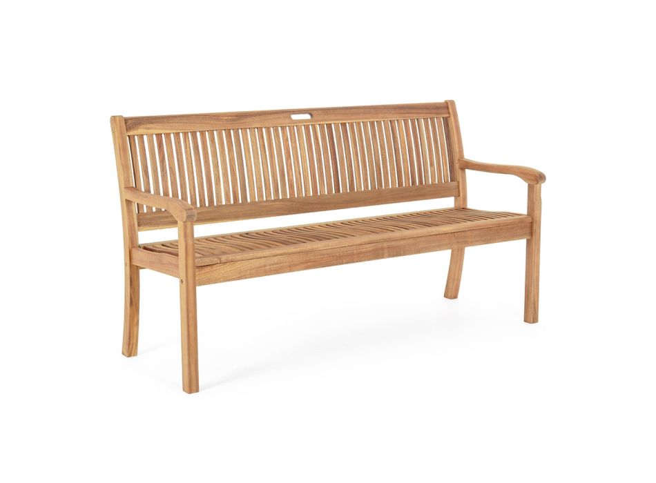 Design Garden Bench in Acacia Wood for Outdoors 2 or 3 Seats - Roxen Viadurini