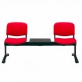 Bench for Waiting Room 2 seats in Tissue, Eco-leather or Beech – Carmela
