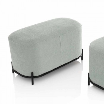 Bench for Living Room or Bedroom in Mint Green Design Fabric - Ambrogia