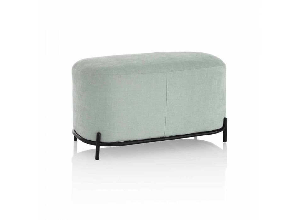 Bench for Living Room or Bedroom in Mint Green Design Fabric - Ambrogia Viadurini
