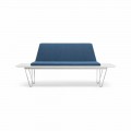 Upholstered Bench with Steel Base and Mdf Modern Minimal Design - Gardena