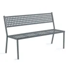 Stackable Garden Bench in Galvanized Steel Made in Italy - Aberdeen Viadurini